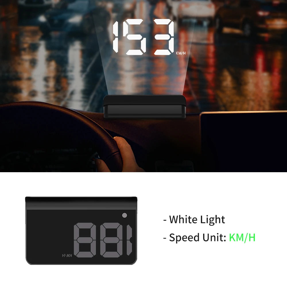 KWHUD HUD Head-up Display Car GPS Digital Speedometer Universal Speed Windshield Projector Plug&Play Auto Electronic Devices