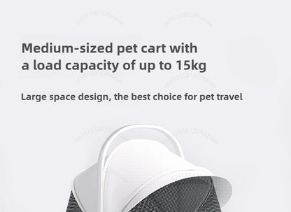 Lightweight Pet Stroller Dog-specific Travel Stroller Foldable High-view Pet Stroller Large Space Removable Carry Basket Cat Car