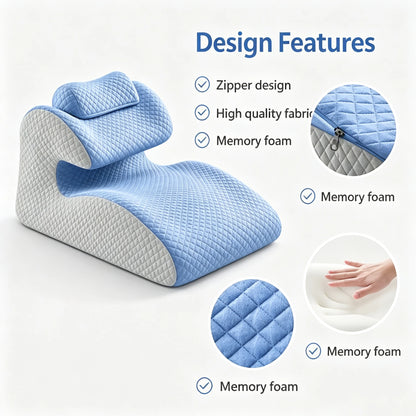 Relax Cush Pillow 2025 New Ergonomic Pillow Supports Posture in Any Position Unique Curved Design Suitable for Massage,Reading