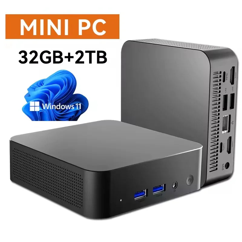 2026 Mini PC Intel Core I9 10980HK N150 Gaming Computer Windows 11 Desktop PC 16GB RAM 1TB 2TB SSD WiFi6 BT5.2 Portable Gamer PC