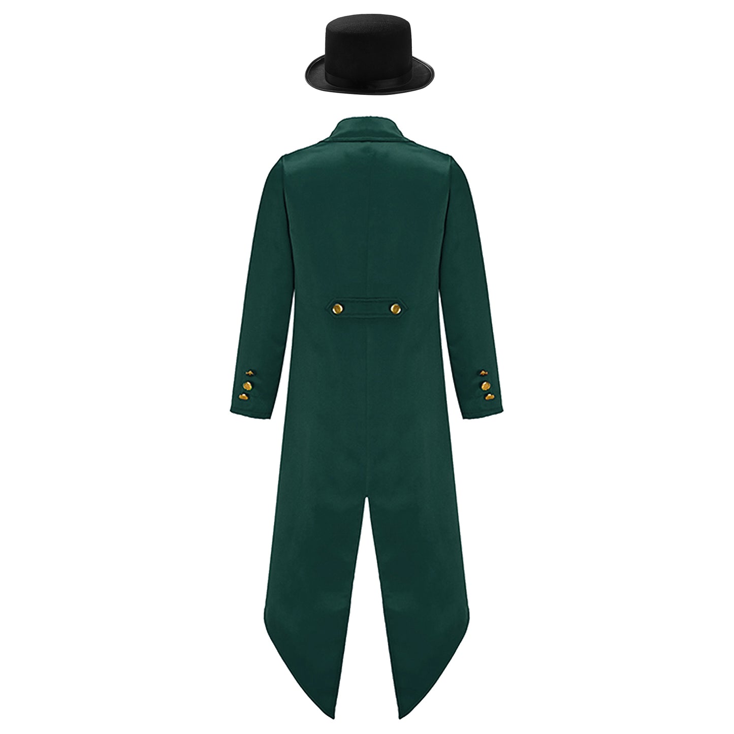 Kids Boys Vintage Steampunk Tailcoat Jacket Halloween Costume Gothic Medieval Clothes Court Uniform Magician Ringmaster Cosplay