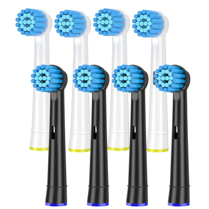 4/8/12/16/20 Pack Sensitive Gum Care Soft Bristle Replacement Brush Heads Compatible with Oral B Braun Electric Toothbrush