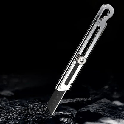 6 in 1 Stainless Steel Utility Knife with Thickened Metal Knife Holder Multifunctional Wallpaper Multifunctional Utility Knife