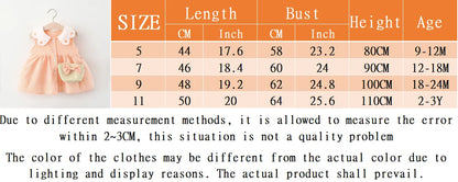 Baby Girl Plaid Dress Summer New Sweet And Beautiful Children'S Clothing+Bow Bag (9 Months -3 Years Old)