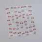 Fresh Sweet Fruits Strawberry Cherry Bowknot Love Heart Lemon 5D Nail Art Stickers Self Adhesive Decorations Nail Manicure Decal