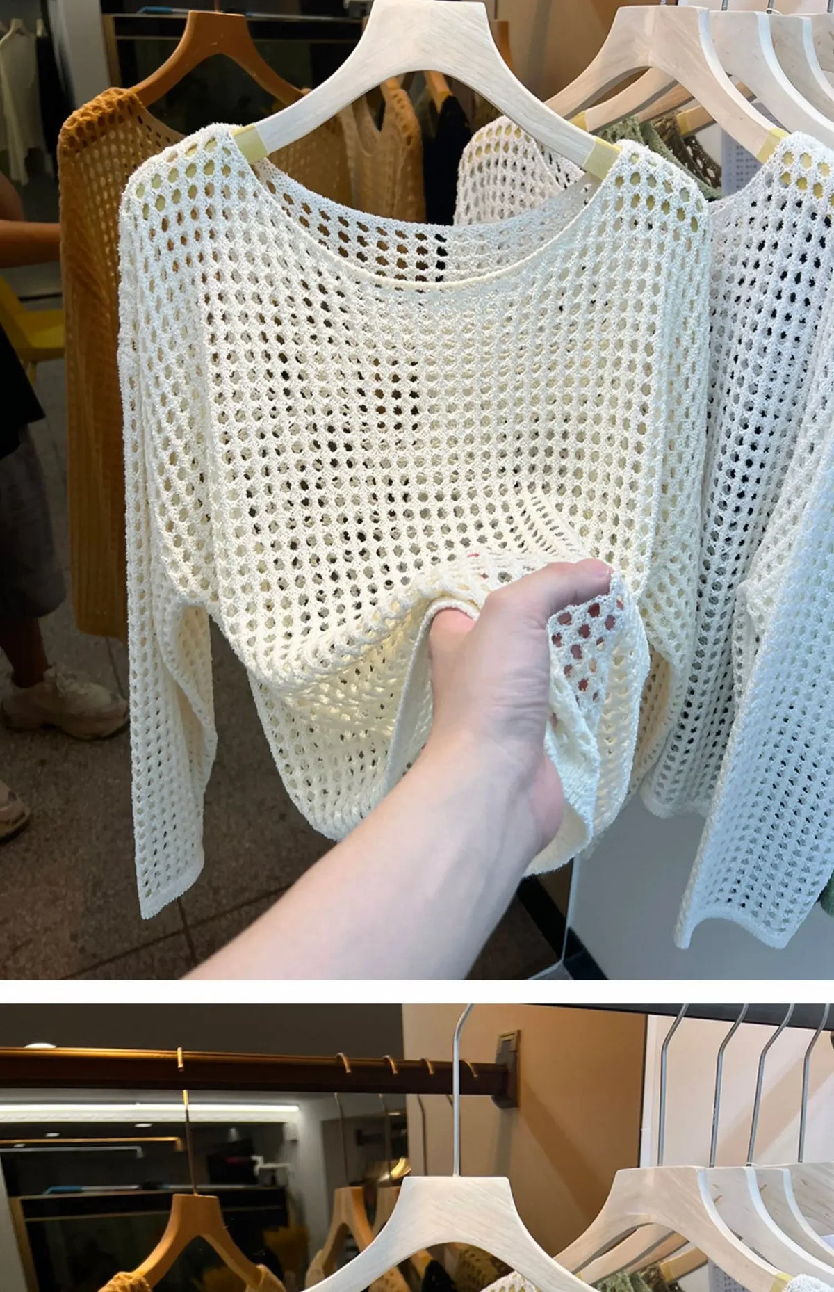 2025 Mesh Vintage Harajuku Long Sleeve Women Sweater Korean Spring Summer Knitwear Soft Thin Tops Chic Solid Femme Sweater