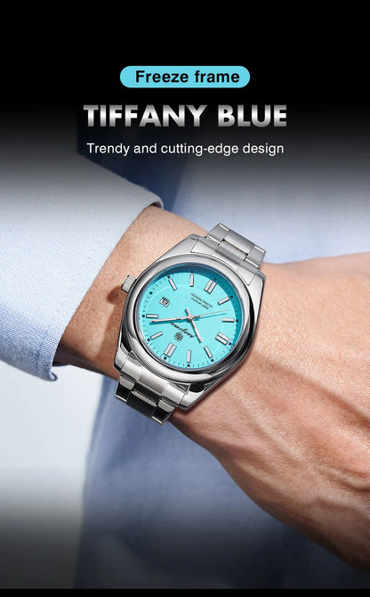 2026 PAAZOMU Fashion Men Stainless Steel Watch Luxury Calendar Quartz Wrist Watch Business Watches Man Clock relogio masculino