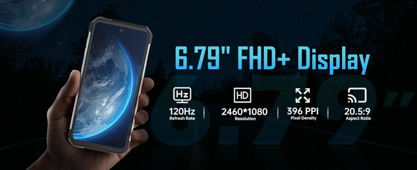 8849 Tank 3 Pro Unihertz Projector Rugged Smartphone 23800mAh 100Lumens 200MP Camera Android 15 Dimensity 8200 512G Outdoor IP68