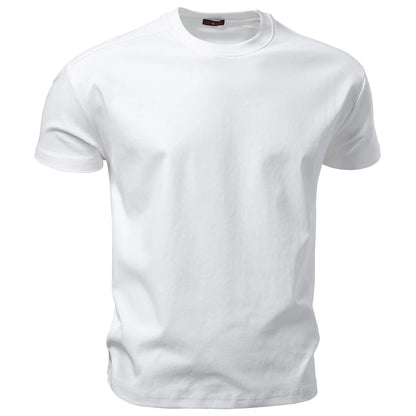 AIOPESON Men's Cotton O-Neck T-Shirt Soft Touch Comfortable Solid Color 8 Options Breathable Lightweight Casual Daily Tee