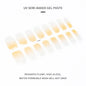16Tips UV Semi-Cured Gel Nail Wraps Sticker 5D Pure Color Full Cover UV Lamp Gel Sticker Long-Lasting Nail Extension Patch Strip