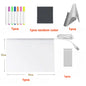 Rewritable DIY Children's Glowing Drawing Board Message Lamp With 7 Colorful Pens Light Up Acrylic Message Board