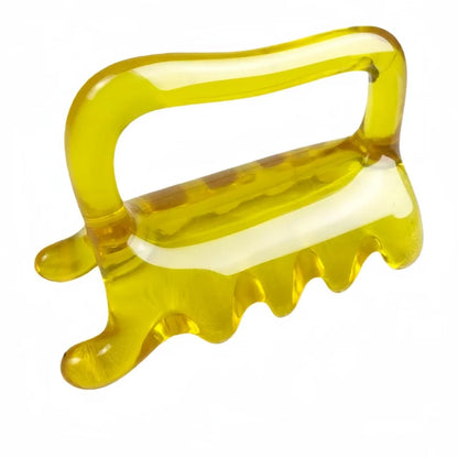 1PCS Double Push Resin Massage Comb Back Waist Gua Sha Device Shoulder Neck Gua Sha Stick Meridian Dredging Stick Massage Tool