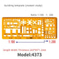 Geometric Drawing Template Set With Measuring Ruler - Yellow Transparent Plastic Tools+Bonus PE Zipper Bag - For Architecture