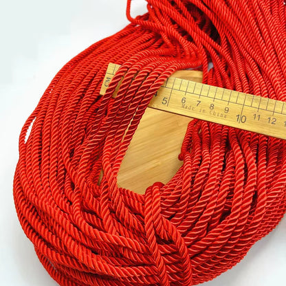 5MM Twisted Cord Rope Trim Craft Decorative Polyester Rope Handmade Cording for Sewing Crafts Upholstery Home Decor 5m