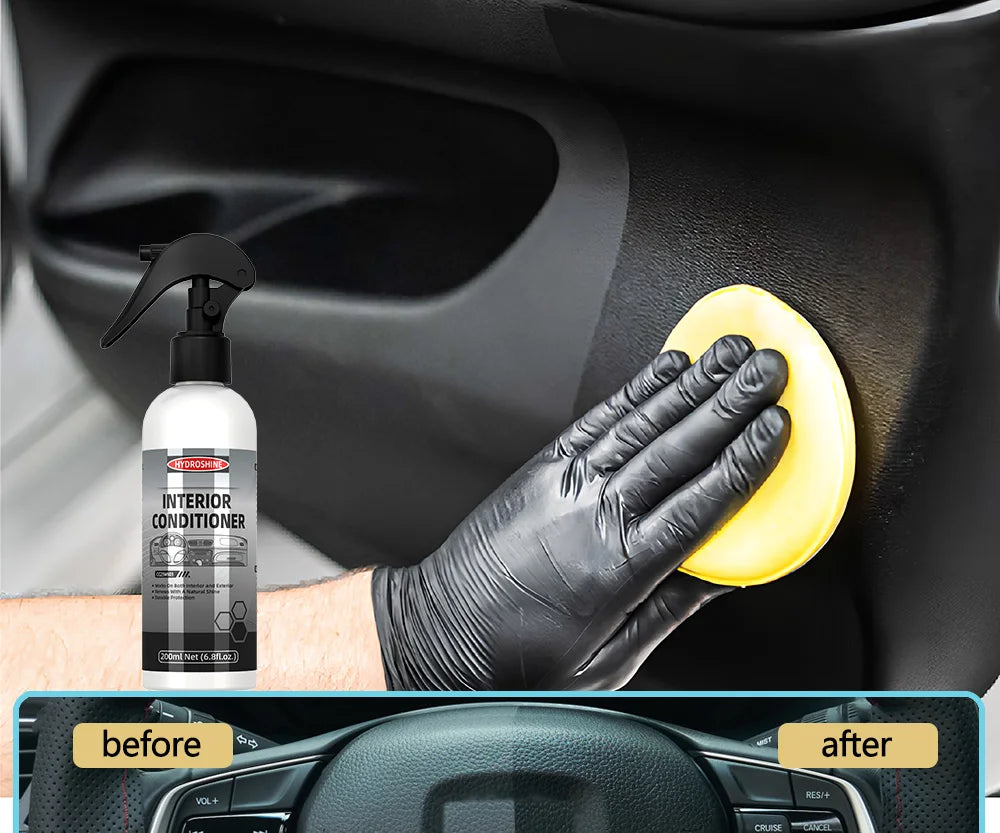Hydroshine Car Interior Conditioner Interior Plastic Restore Wax Coat Exterior Cleaner Multifunctional Leather Care Maintenance