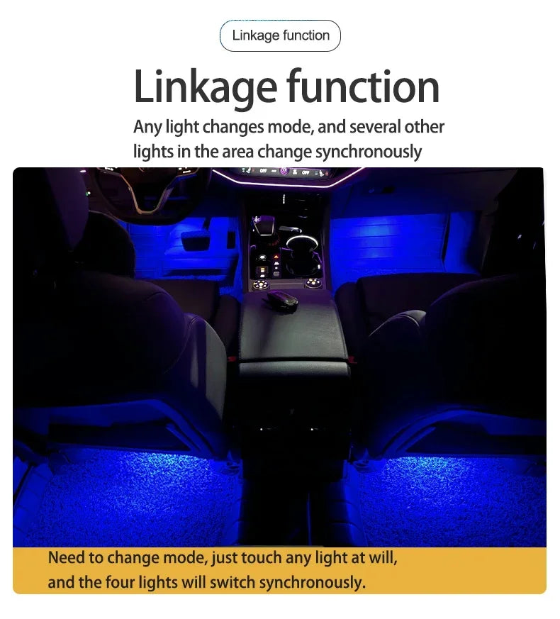 For Volkswagen VW Touareg Tiguan Passat Transporter Arteon Sharan EOS Jetta Scirocco Car Footwell Light Kit Interior Accessories