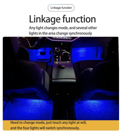 For Volkswagen VW Touareg Tiguan Passat Transporter Arteon Sharan EOS Jetta Scirocco Car Footwell Light Kit Interior Accessories