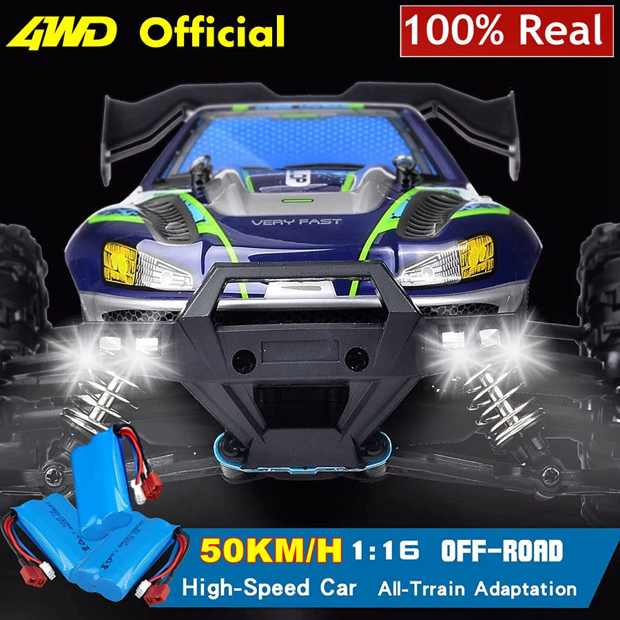 4WD 1:16 80KM/H Super Brushless 50KM/H Brushed RC Car 4x4 Off Road Remote Control High Speed Drift Racing Truck Buggy Toy Gift