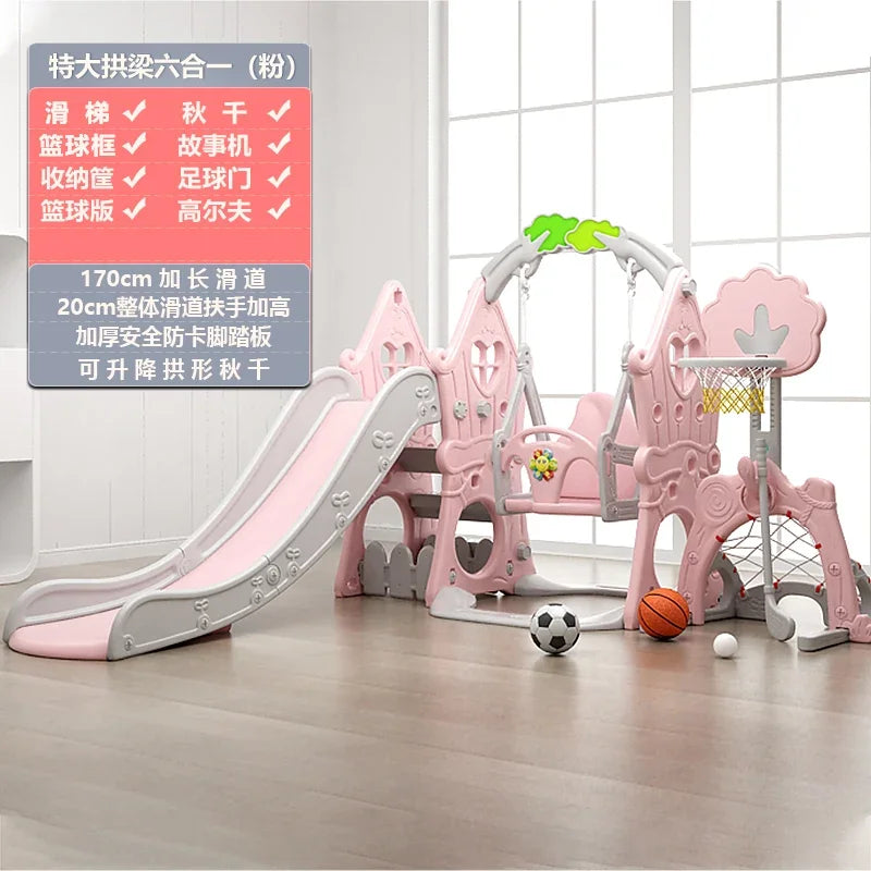 Tqh Children Slide Indoor Home Child Baby Slide and Swing Combination Baby Small Toy Family Amusement Park