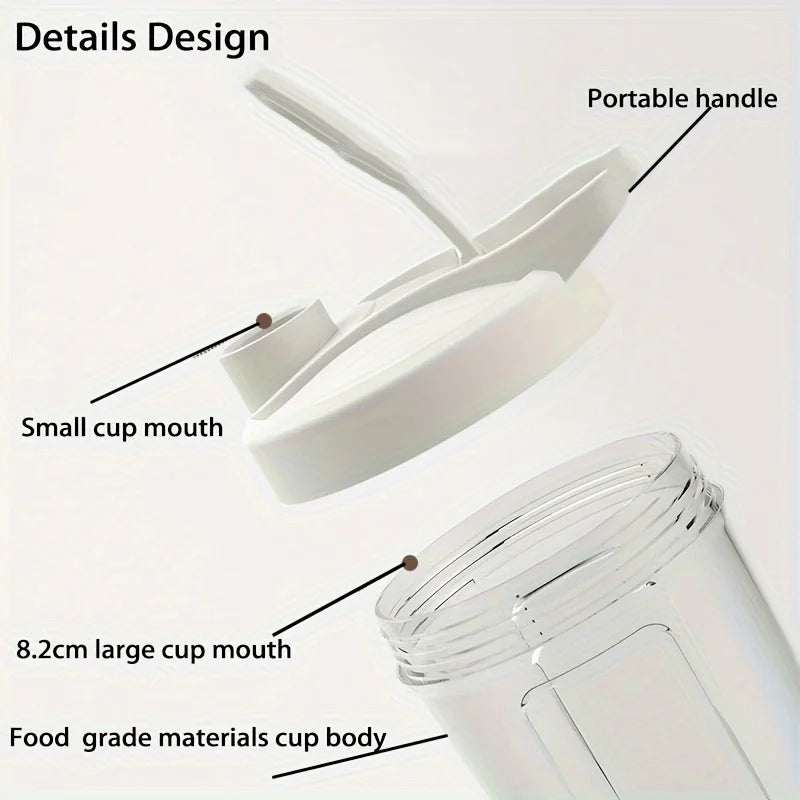 New Detachable Electric Mixing Cup Electric Protein Powder Shaker Cup USB Rechargeable Reusable Suitable For Lndoor/Outdoor Use