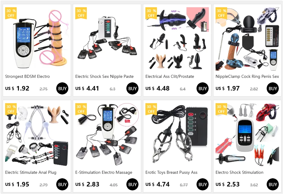 Strongest BDSM Electro Stimulation E-Stim Host Medical Themed Sex Toy Anal Plug Cock Ring Urethral Sound Dilator Pads For Men