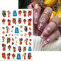 1PCS Marbled Nail Sticker 3D Abstract Lines Sticker Nail Art Supplies Nail Decals Y2K Laser Butterfly Ladies Nail Art Decoration