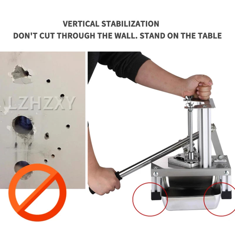 French Fries Cutter Commercial Vegetable Fruit Slicer Dicer With 3 Stainless Steel Blades Potatoes Carrots Cucumbers