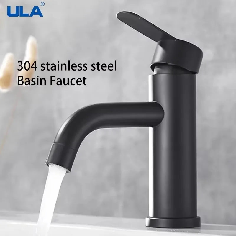 ULA G1/2 Basin Faucet Waterfall Bathroom Sink Faucet Hot Cold Water Mixer Tap Deck Mounted Bathroom Tap Crane Washbasin Tap