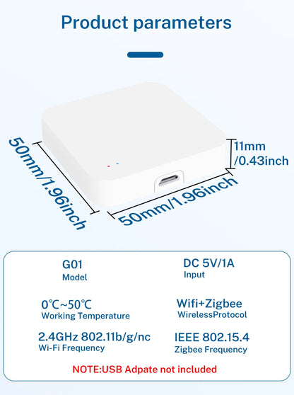 Tuya Zigbee 3.0 Gateway Hub Smart Home Wireless Bridge Smart Life APP Remote Control Automation Device
