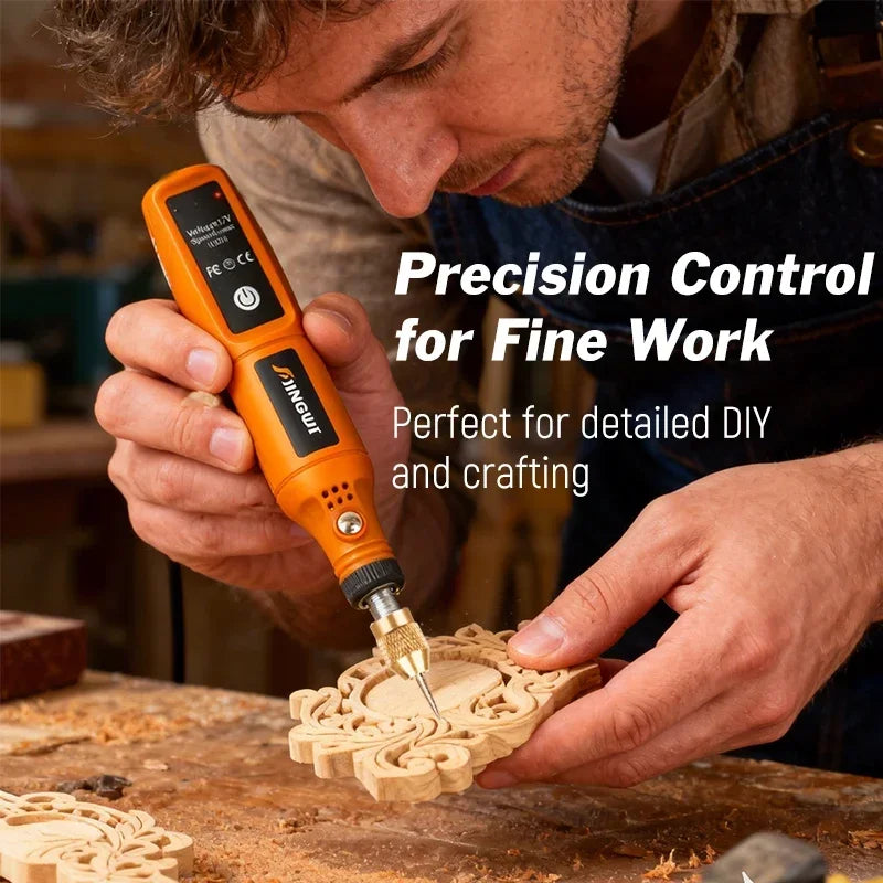 DIY Mini Rotary Tool USB Engraving Tool Dremel Tool Mini Grinder Machine Mini Wireless Drill Rechargeable Polishing Machine