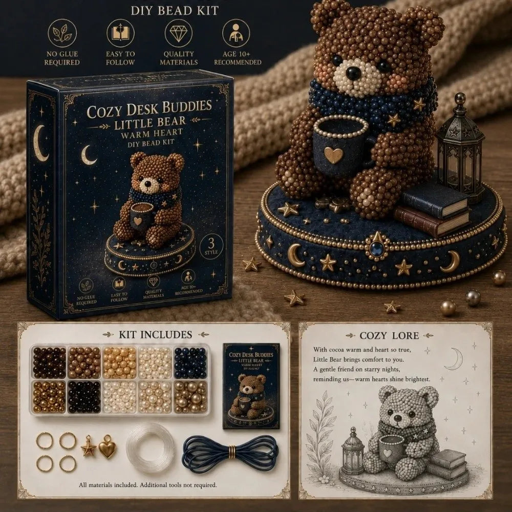 3D Design Animal Guardian Beading Kit Animal Shape Material Package Animal Bead Set with Colorful Beads Handmade Bead Craft Set