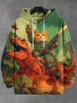 2026 Men's Hoodies Funny Cat Dinosaur UFO Art 3D Printed Cartoon Sweatshirt Men Women Tracksuit Oversized Casual Street Y2k Coat