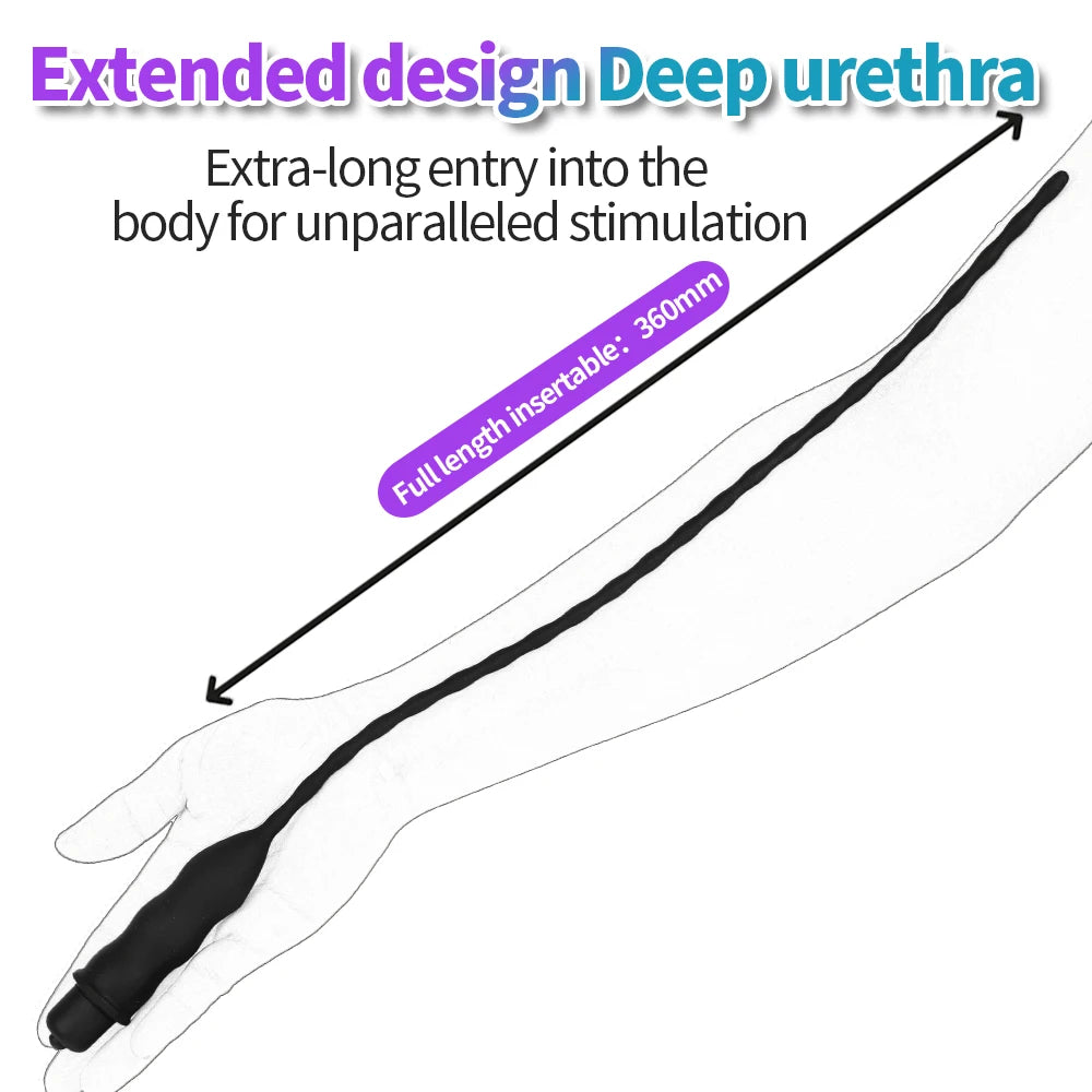 10 Frequency Urethral Vibrator Horse Eye Stimulator Sounding Penis Plug Insert Catheter Expander Male Masturbator Sex Toys