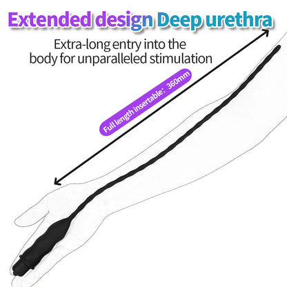 10 Frequency Urethral Vibrator Horse Eye Stimulator Sounding Penis Plug Insert Catheter Expander Male Masturbator Sex Toys
