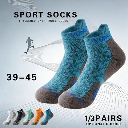 1/3 Pairs New Men's Professional Sports Short Socks Thick Towel Quick Dry Wicks Men's Fitness Running Ankle Socks For Man Gift