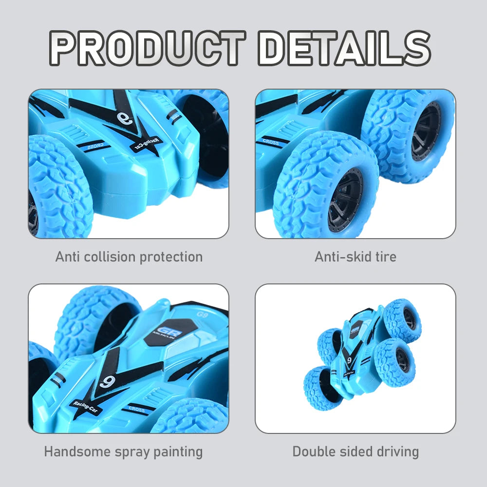 Fun Pull Back Car Double-Side Vehicle Inertia Safety and Fall Resistance Shatter-Proof Model for Kids Boys Children's Toys Car