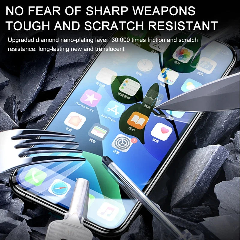 3PCS 30D Tempered Glass Screen Protector for IPhone 17 Air 13 14 11 15 16 Pro Max Plus 12 Mini XS XR X Film Protective Cover