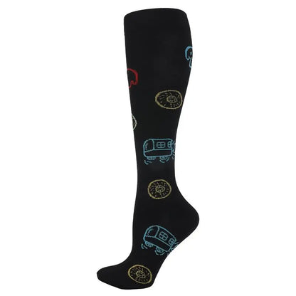 58 Style Compression Socks Medical Edema Diabetes Varicose Vein Stockings Graduated Pressure Legging Nursing Knee High Stockings