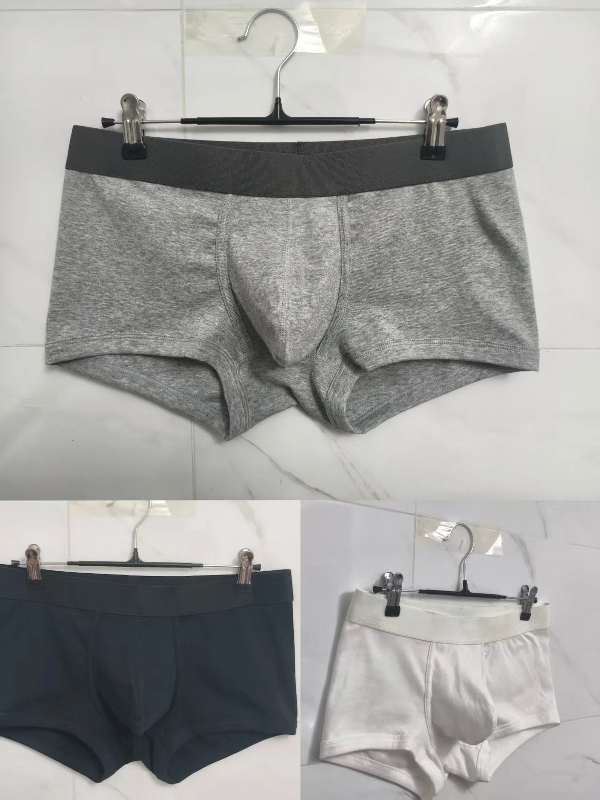 Cotton men's boxer briefs with large pockets, comfortable and hot-selling men's sexy underpants.