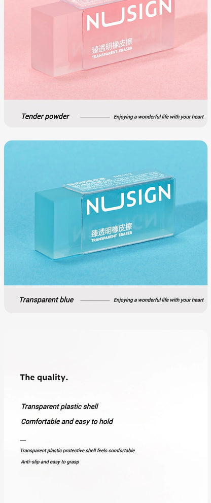 NUSIGN 2B Soft Rubber Pencil Eraser for Students Art Sketching Painting Exam Writing Correction School Stationery Supplies