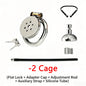 Urethral Inverted Negative Male Chastity Lock Flat Cock Cage with Metal Urethral Catheter for Couple Men Penis Ring Bondage BDSM