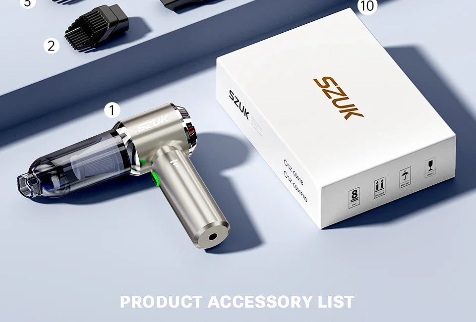 SZUK Mini Car Vacuum Cleaner 985000PA Powerful Portable Wireless Vacuum Cleaner Cleaning Machine Handheld Vacuum Cleaner for Car