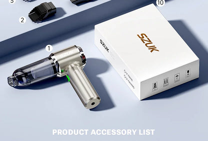 SZUK Mini Car Vacuum Cleaner 985000PA Powerful Portable Wireless Vacuum Cleaner Cleaning Machine Handheld Vacuum Cleaner for Car