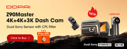 DDPAI Dash Cam Z50 Pro 4K HDR + 1080P Car DVR Night Vision Wi-Fi 6 GPS ADAS 24h Parking Monitor Front and Rear Camera Dashcam