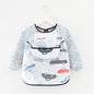Newborn Baby Bibs Blouse Waterproof Long-sleeved Reverse Dressing Infant Eating Clothes Apron Bib Protective Clothing 0-2Years