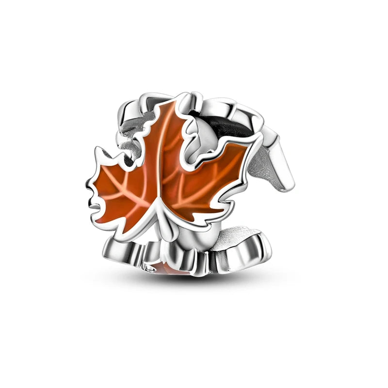Original 925 Sterling Silver Charm Beads Clover Sunflower Tulip Carnation Pendant For Women Jewelry Fashion Gift