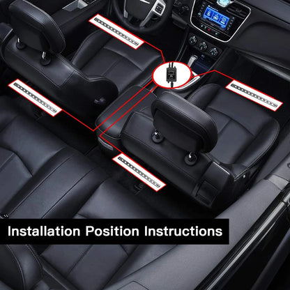 48 72 LED RGB Car Foot Light & Underglow Neon Lamp, Music Sync Interior Ambient Light with Remote Control, USB & 12V Dual Power Plug, Multi-Colour Atmosphere Decorative Lighting for Universal Auto Interior Exterior Decoration