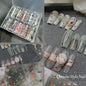10 Patterns New Metal Nail Foils for Transfer Paper Stickers Floral Chameleon Nails Wraps DIY Water Marble Nail Art Decorations