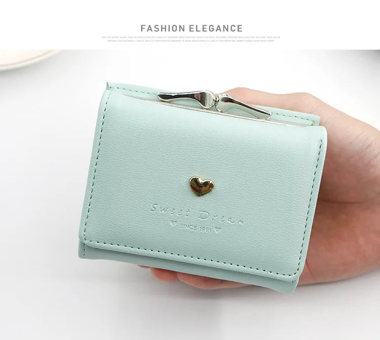New Mini Short Women Wallets High Quality Coin Pocket Luxury Female Purses Card Holder Photo Holder Cute Wallet For Girls