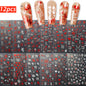 12pcs/set Cute Cartoon Dog/Cat Nail Art Stickers 3D Graffiti Black Cat Dog  Nail Decals 8*10cm Self-Adhesive Cartoon Nail Art Su